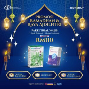PAKEJ TRIAL WAJIB (1 KOTAK BIOKENAF + 1 POSTBIOTIK)