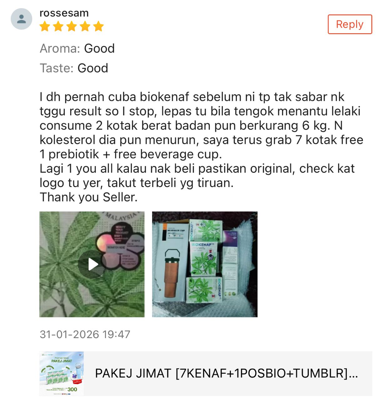 Testimoni pengguna