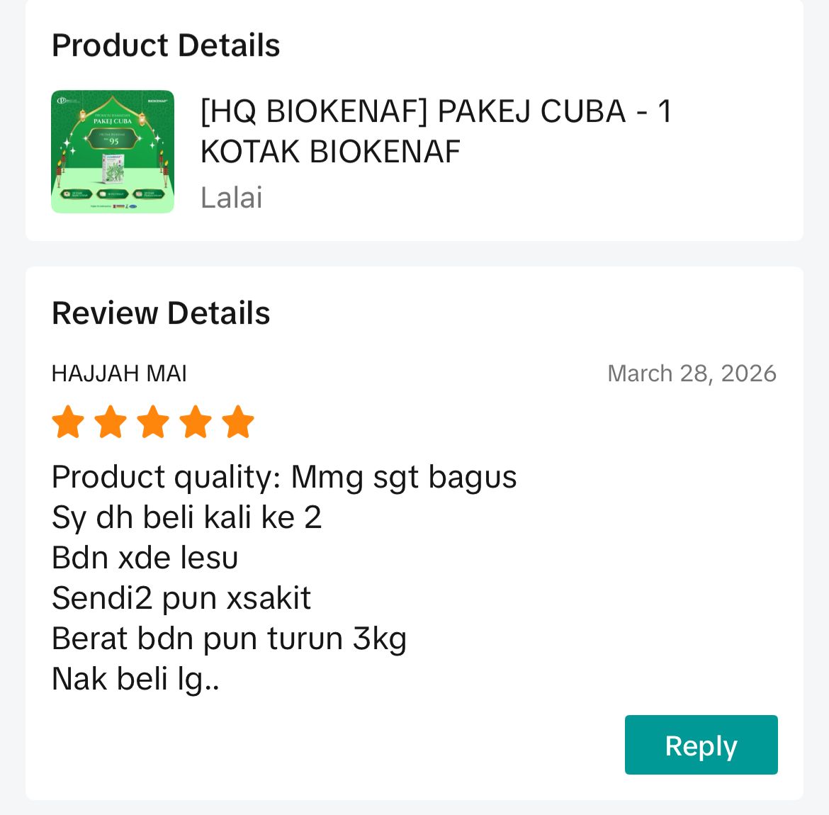 Testimoni pengguna