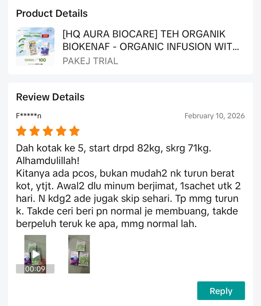 Testimoni pengguna