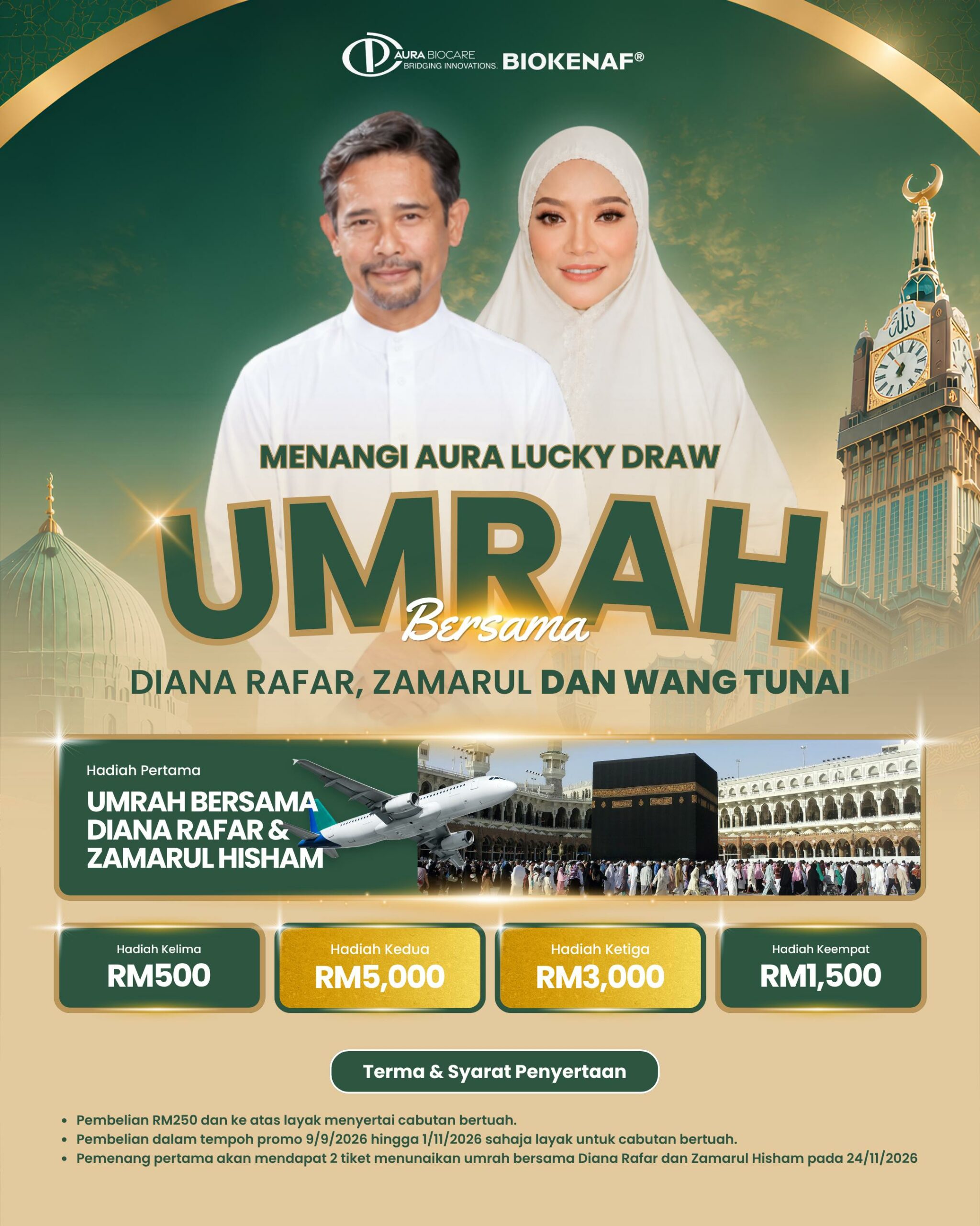 Menangi Umrah Bersama Diana Rafar - Aura Lucky Draw